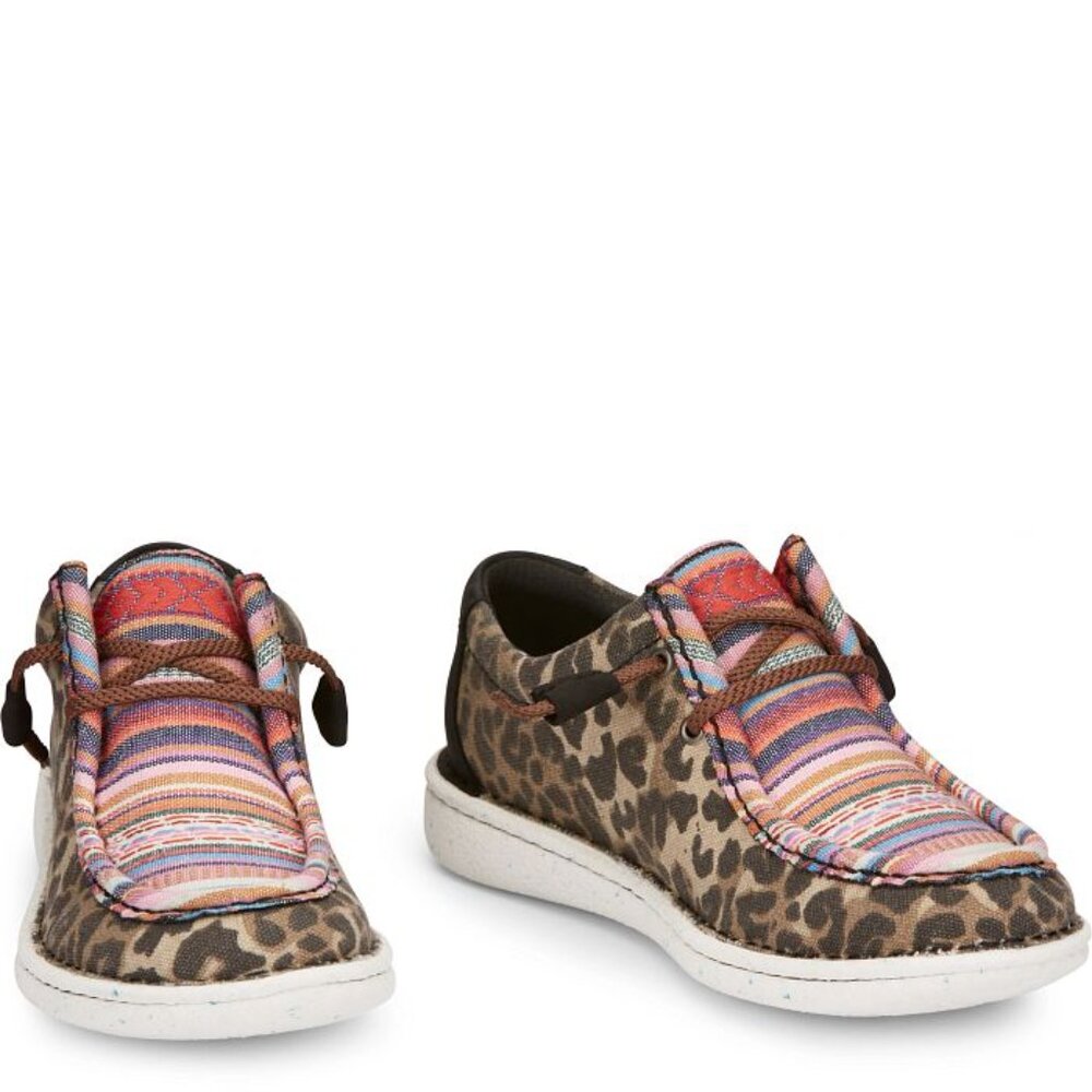 Justin Women's Hazer Leopard Serape Print Casual Shoe - Round Moc Toe